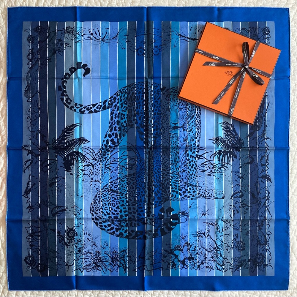 NWT Hermes Jungle Love Rainbow Silk Scarf - Picture 1 of 16